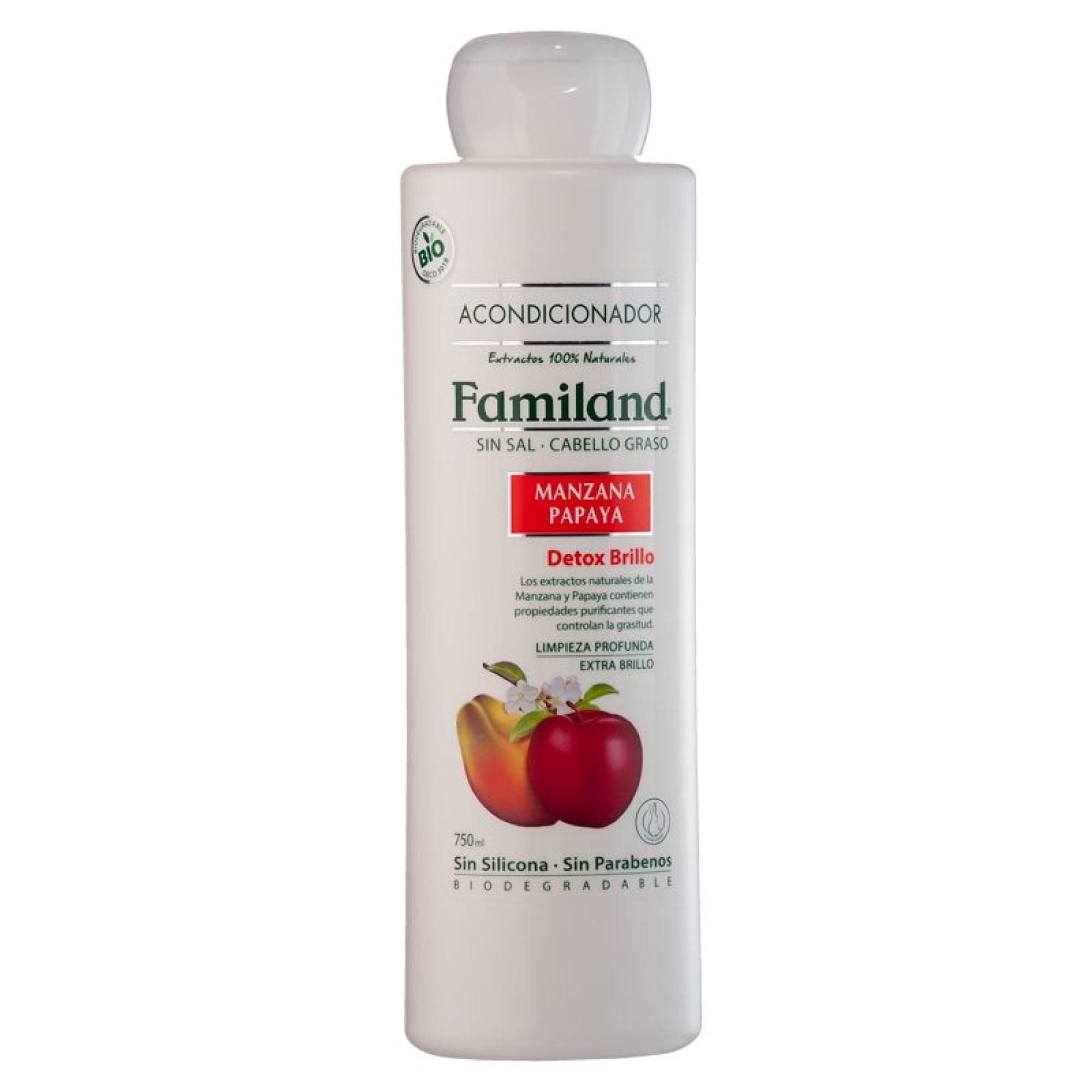 Acondicionador Familand Manzana Papaya Bio, 750 ml