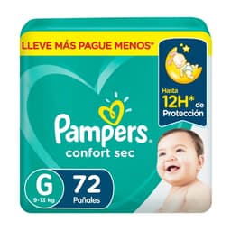 Panales Pampers Desechables Confort Sec G