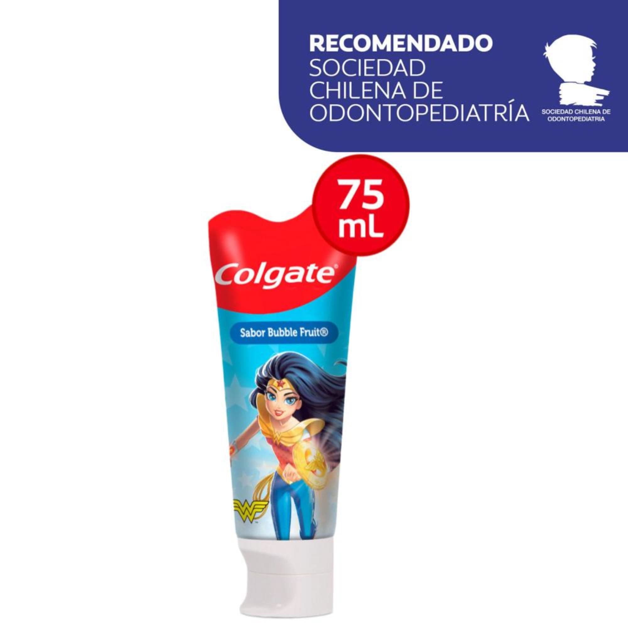 Gel dental anticaries con fluor Pasta Dental Colgate Smiles Justice League, 75 ml