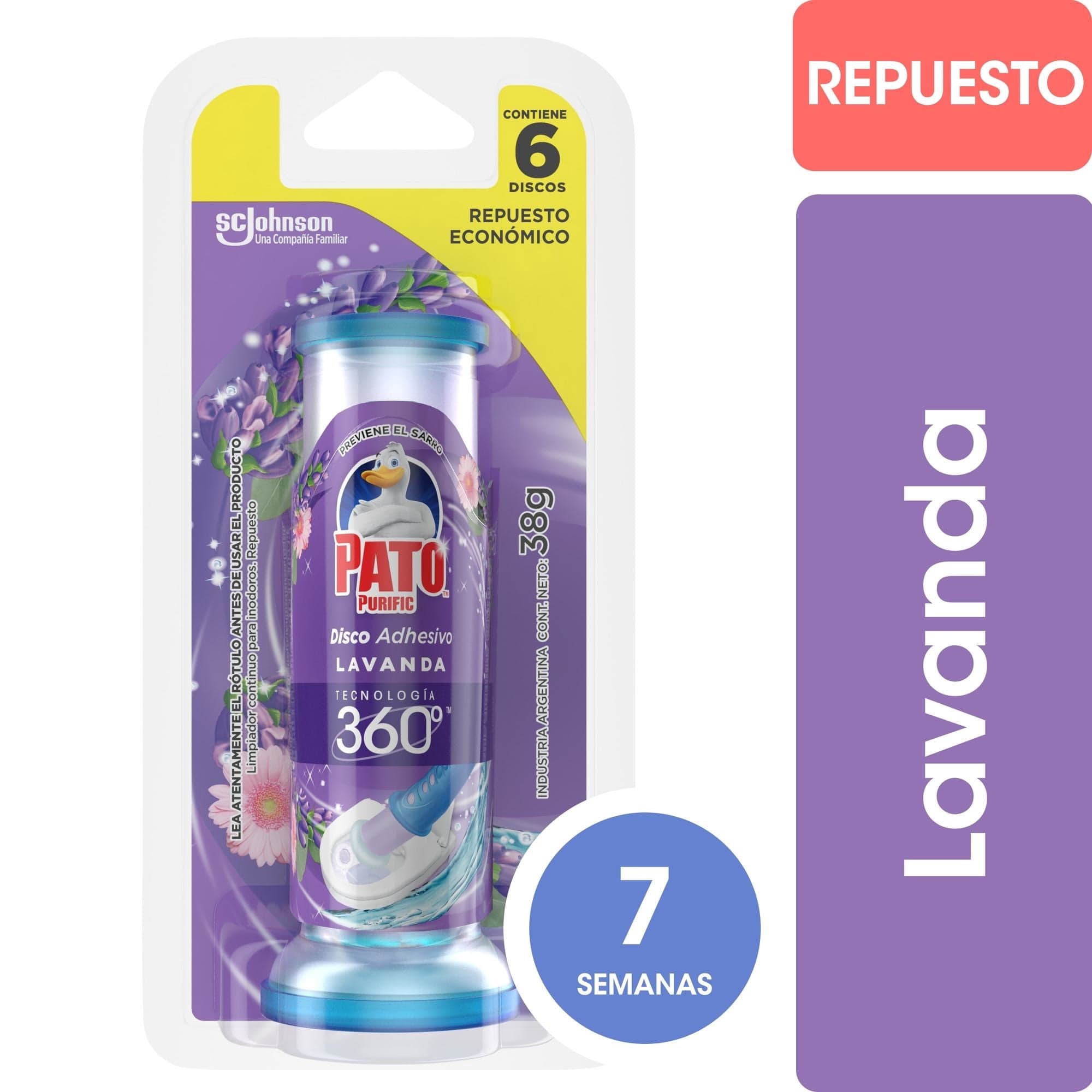 Limpiador Bano Adehsivo Lavanda Pastillas, 38 g
