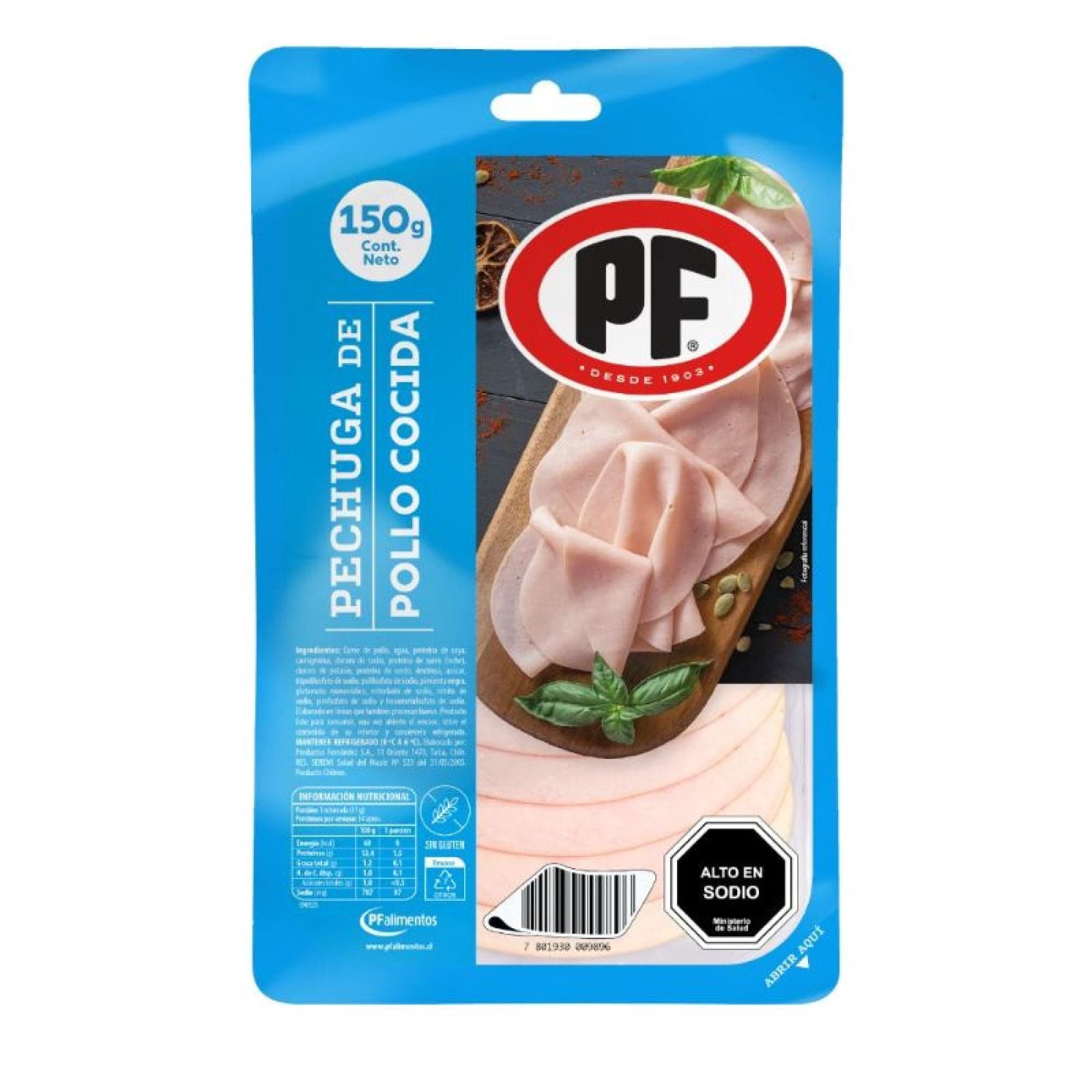 Pechuga de Pollo Cocida Bolsa, 150 g