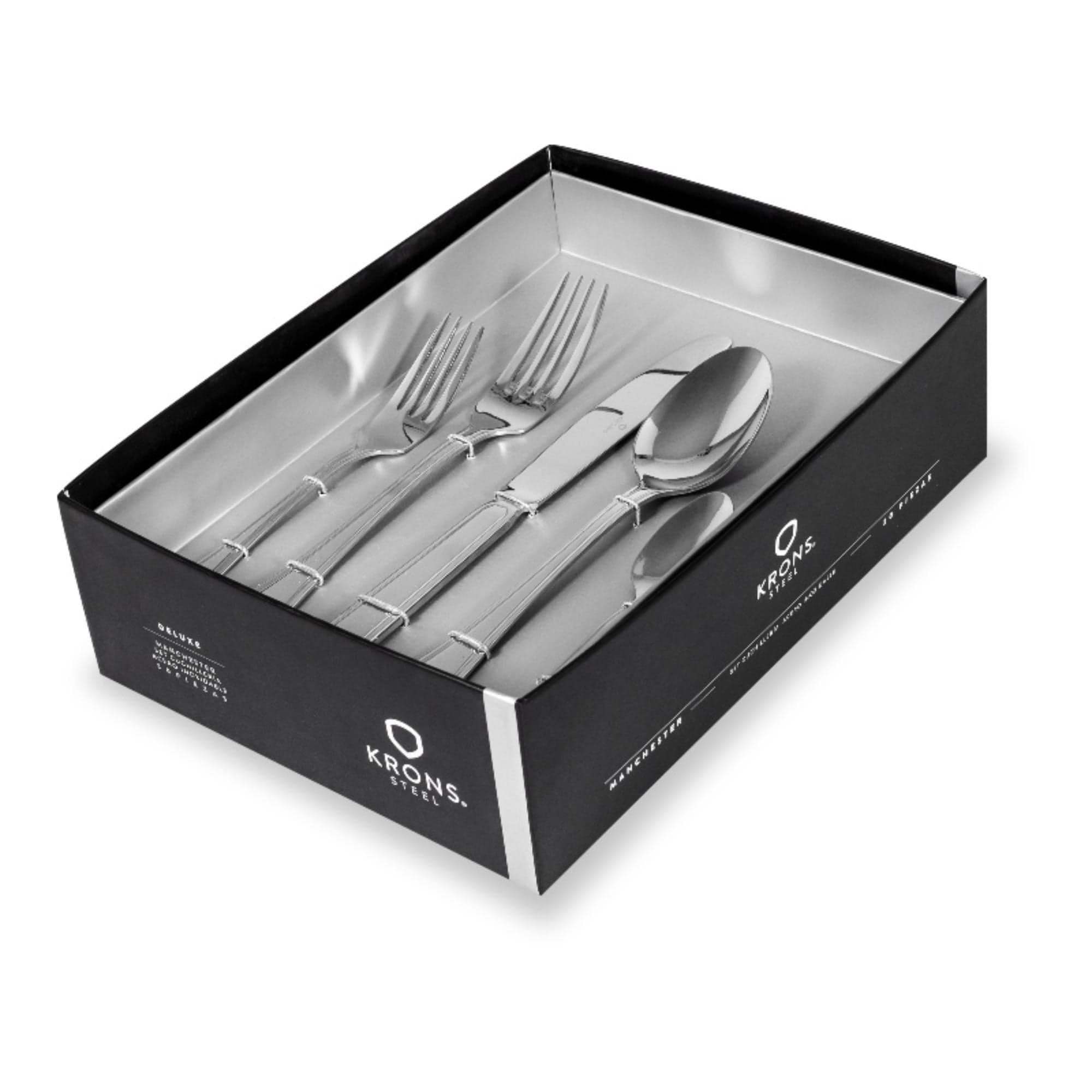 Set Cuchilleria 30 Piezas Manchester Acero Plata