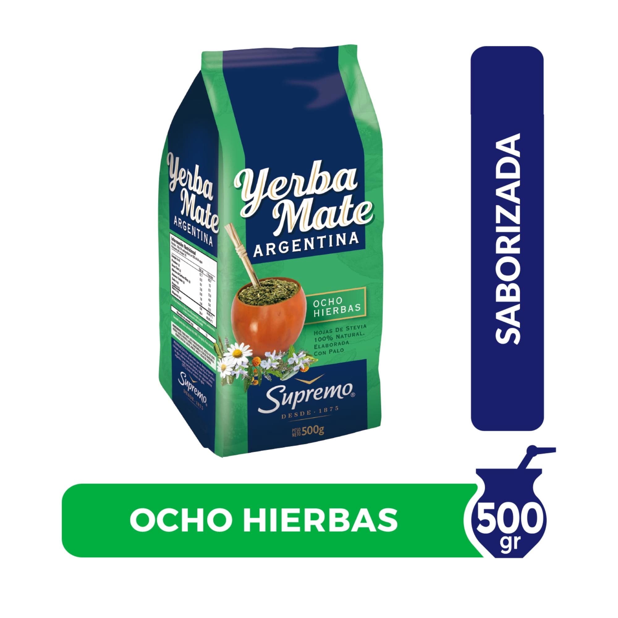 Yerba Mate Argentina 8 Hierbas, 500 g