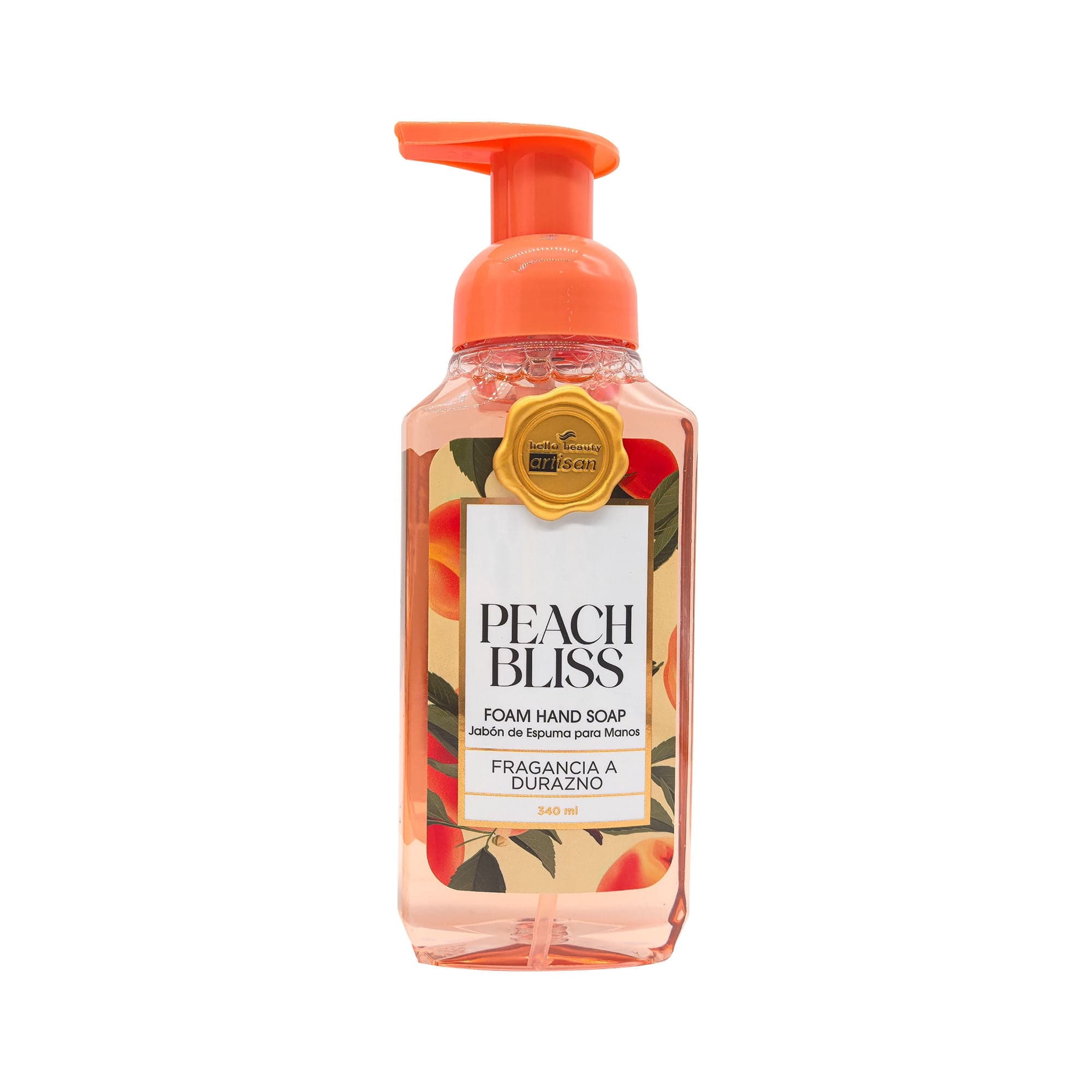 Jabon Hello Beauty de Espuma Para Manos Fragancia Durazno, 1 Un