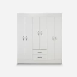 Closet Trancura 6 Puertas 2 Cajones Melamina Blanco