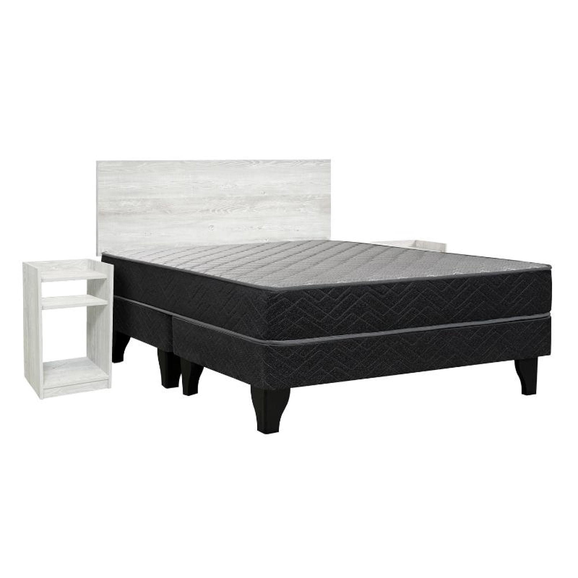Cama Europea Apolo Black 2 Plaza Base Dividida