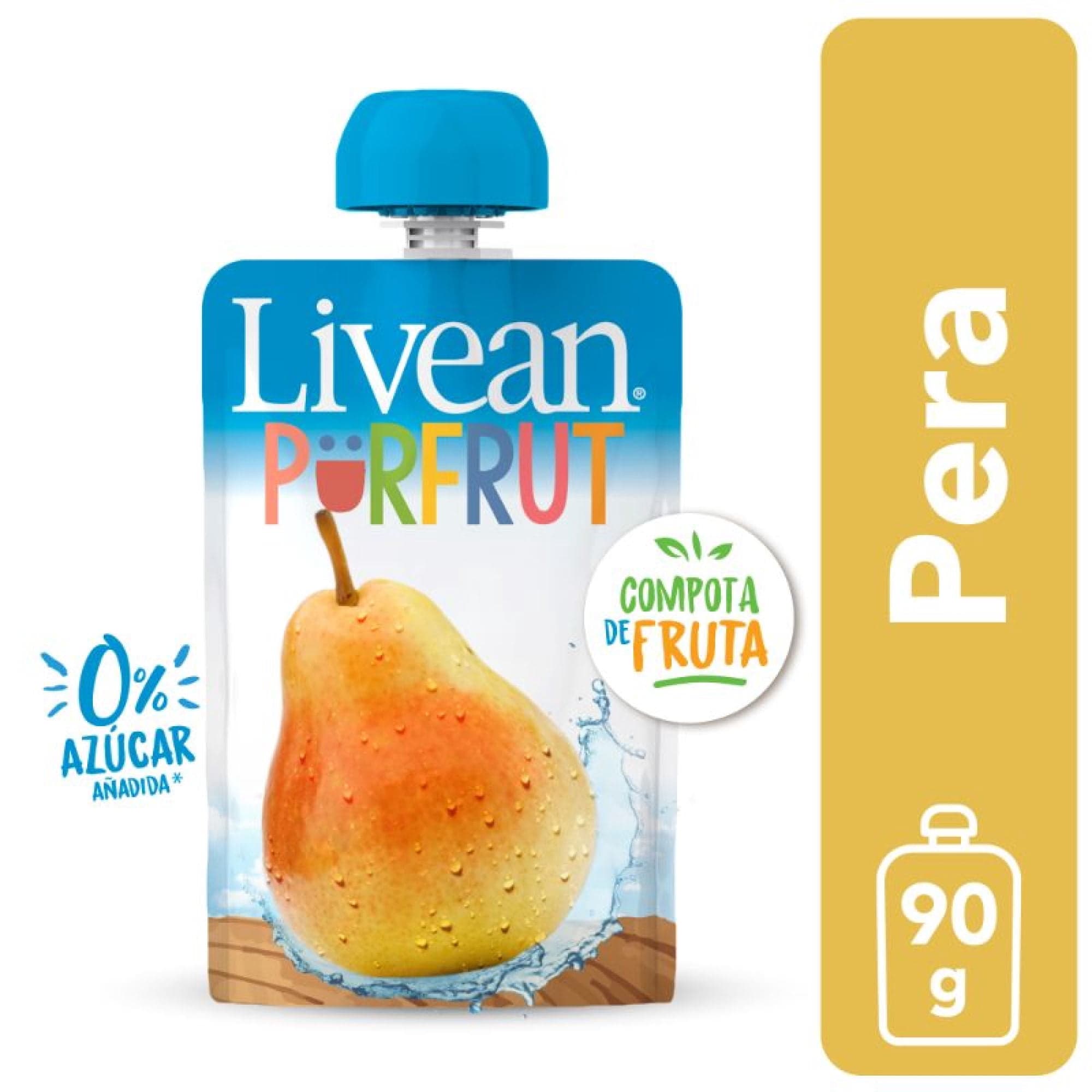 Pouch Compota Pura Fruta Pera, 90 g