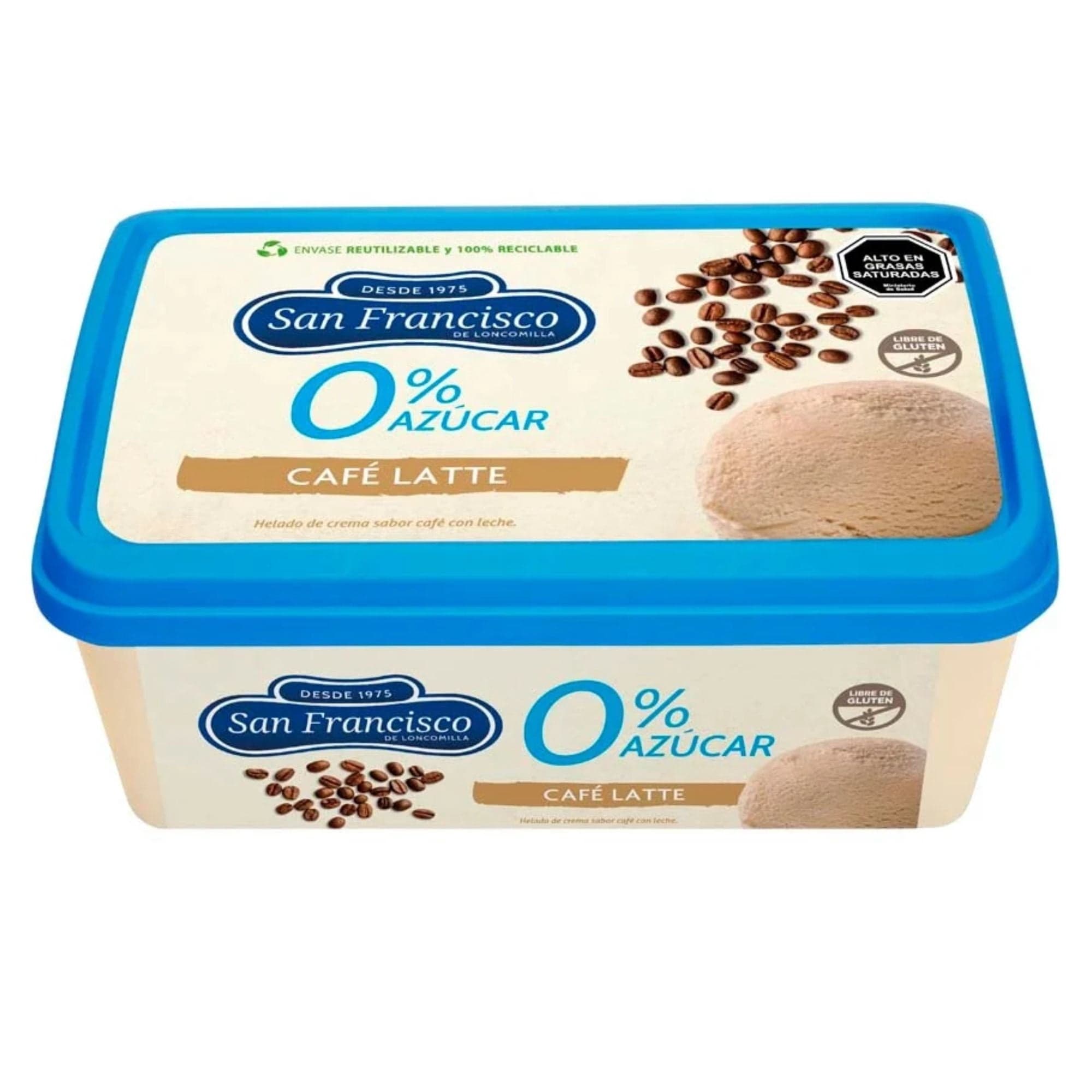 Helado Sabor Cafe Latte 0% Azucar Cassata, 1 L