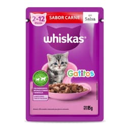 Alimento Humedo Gatito Sabor Carne Pouch, 85 g