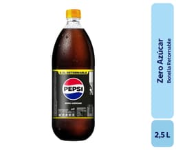 Bebida Zero Sabor Cola Botella Retornable, 2,5 L