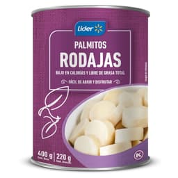 Palmitos en Rodajas Lata, Drenado 220 g - Neto 400 g