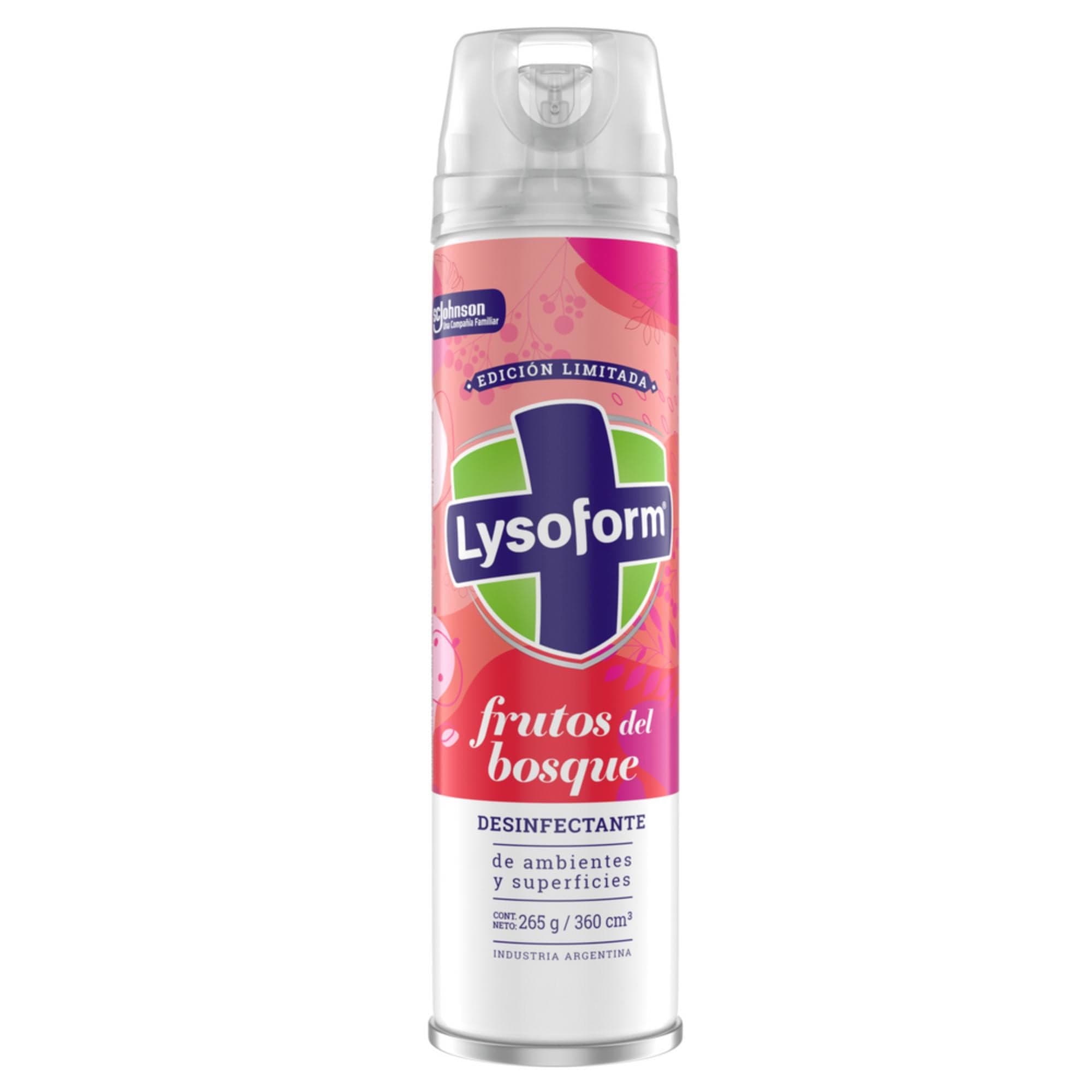 Desinfectante Aerosol Frutos del Bosque Lata, 360 ml