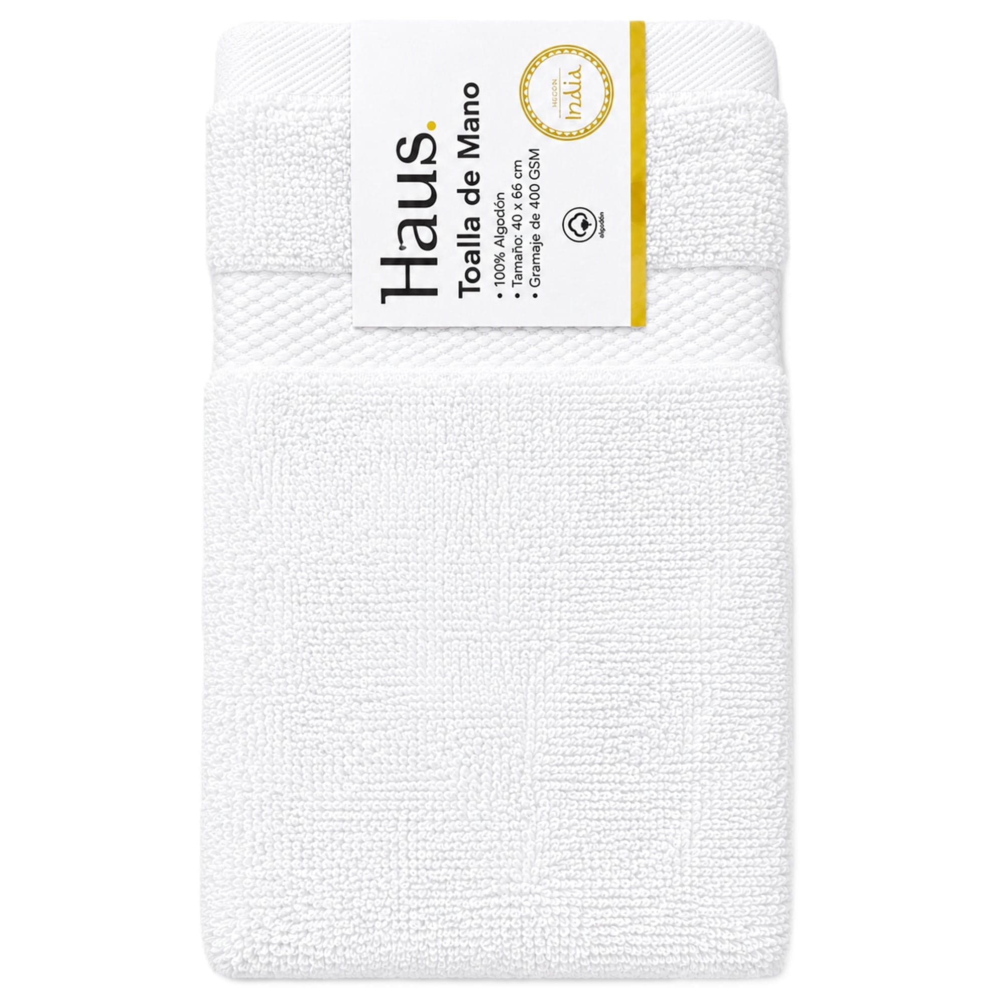 Toalla Mano 40x66cm Algodon Blanco