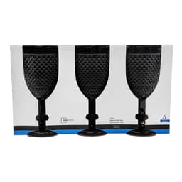 Set 6 Copa diamante vidrio 250ML gris