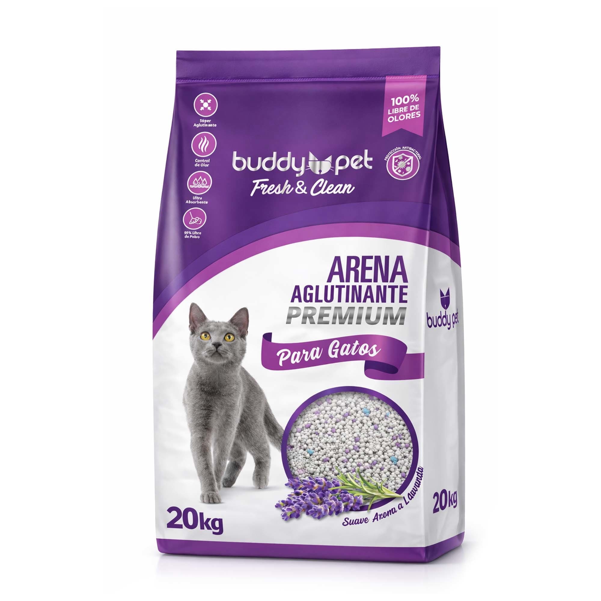 Arena sanitaria aglutinante lavanda para gatos 20kg, 20 kg