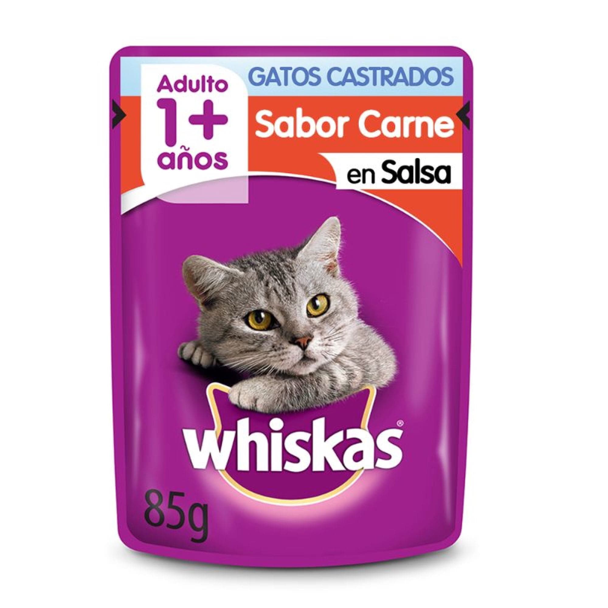 Alimento Humedo Gato Adulto Castrado Sabor Carne Pouch, 85 g