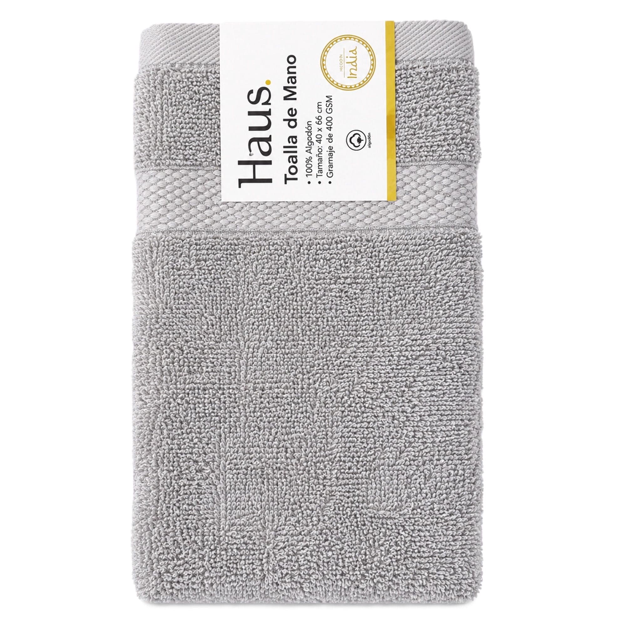 Toalla Mano 40x66cm Algodon Gris