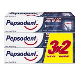 Pasta Dental Pepsodent Proteccion Anti-Caries, 3 Un