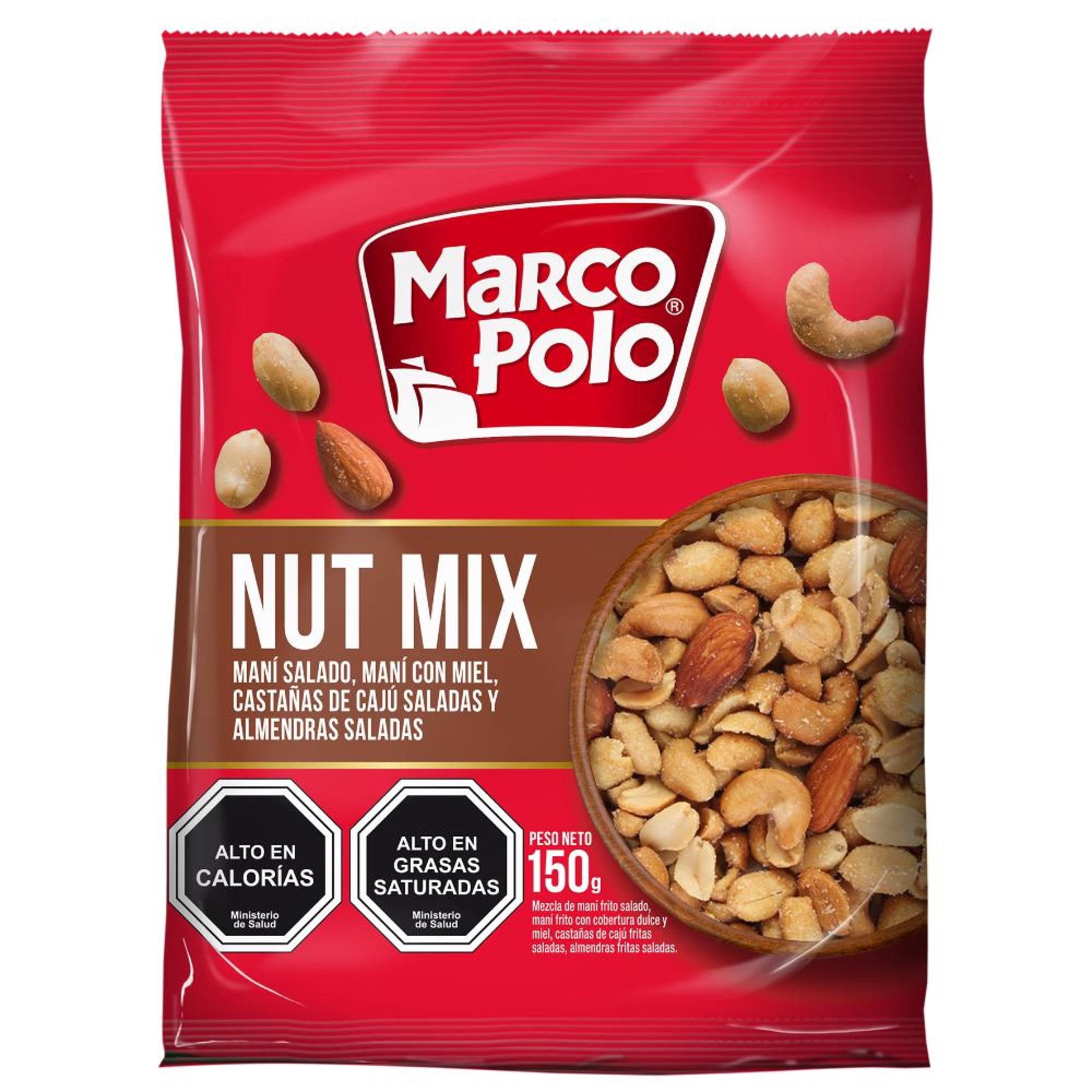 Nut Mix Mani, Castanas de Caju, Almendras, 150 g