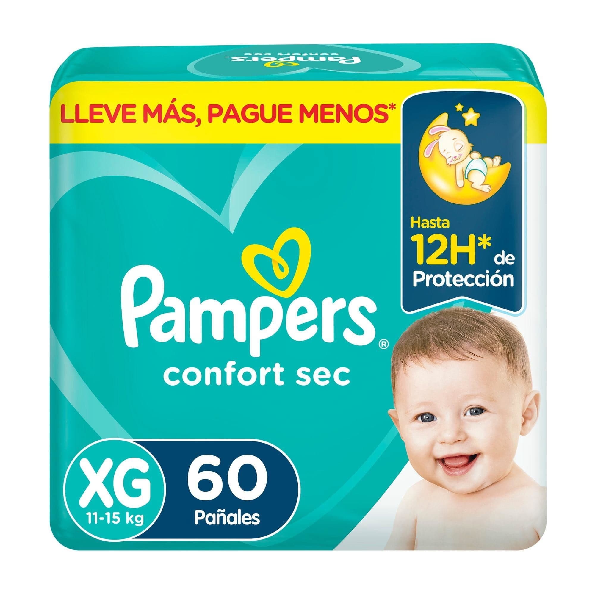 Panales Pampers Desechables Confort Sec XG