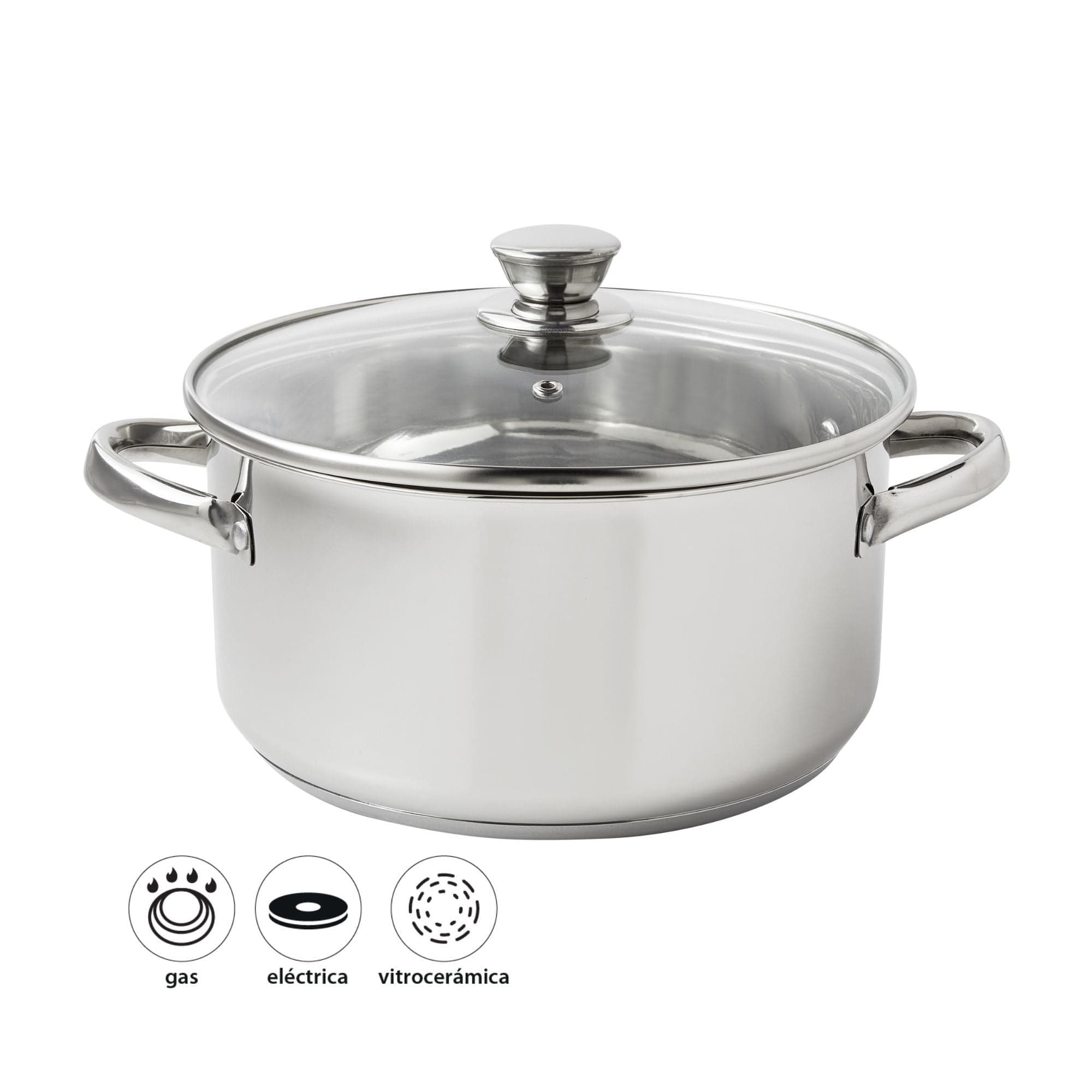 Olla Acero 20cm 2.8 Litros 1 Pieza