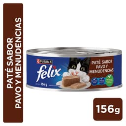 Alimento Humedo Gato Adulto Pate Pavo/Menudencia Lata, 156 g