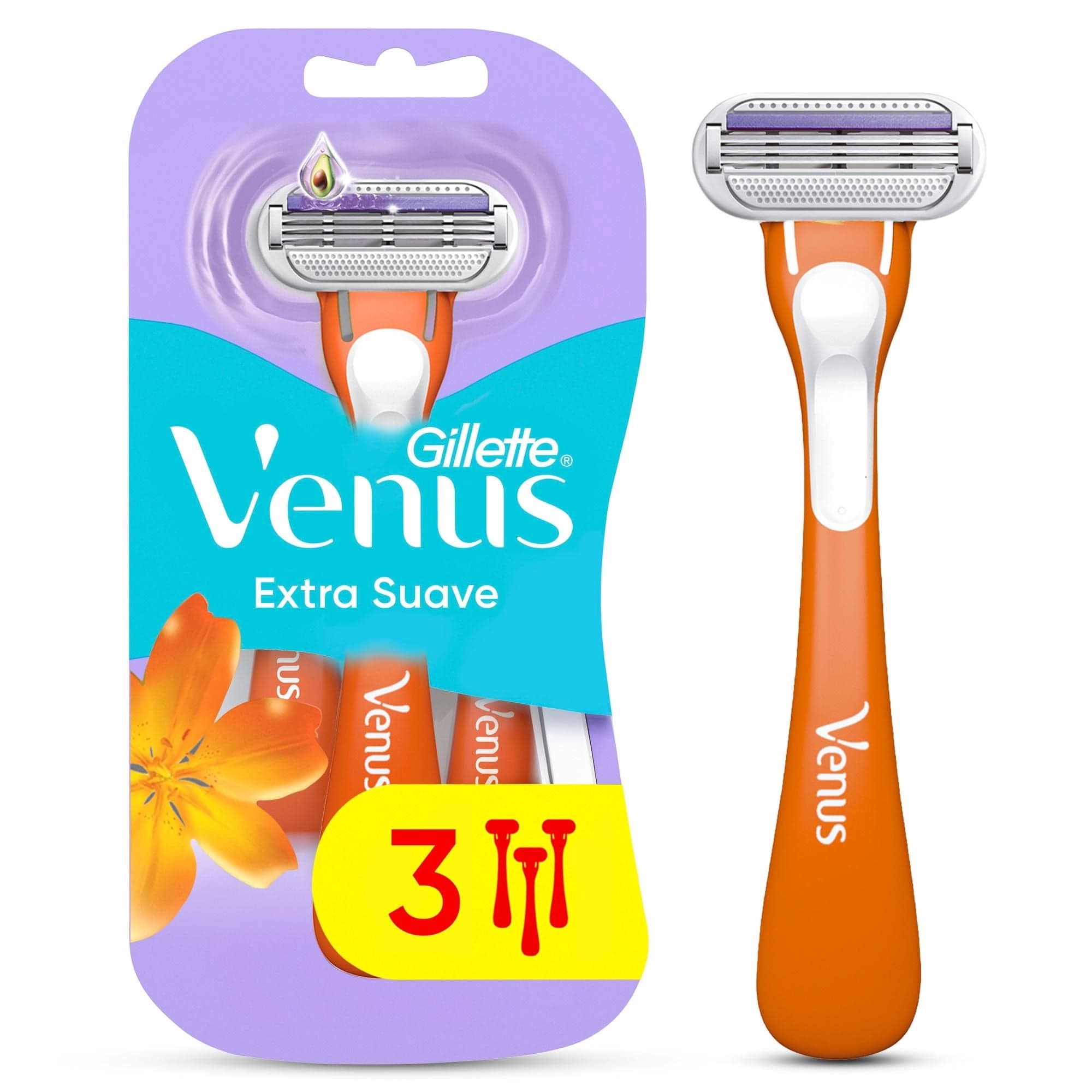 Maquina de Afeitar Para Mujer Gillette Tropical Con 3 Hojas, 1 Un