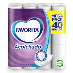 Papel Higienico Acolchado Doble Hoja 22 m., 40 Un