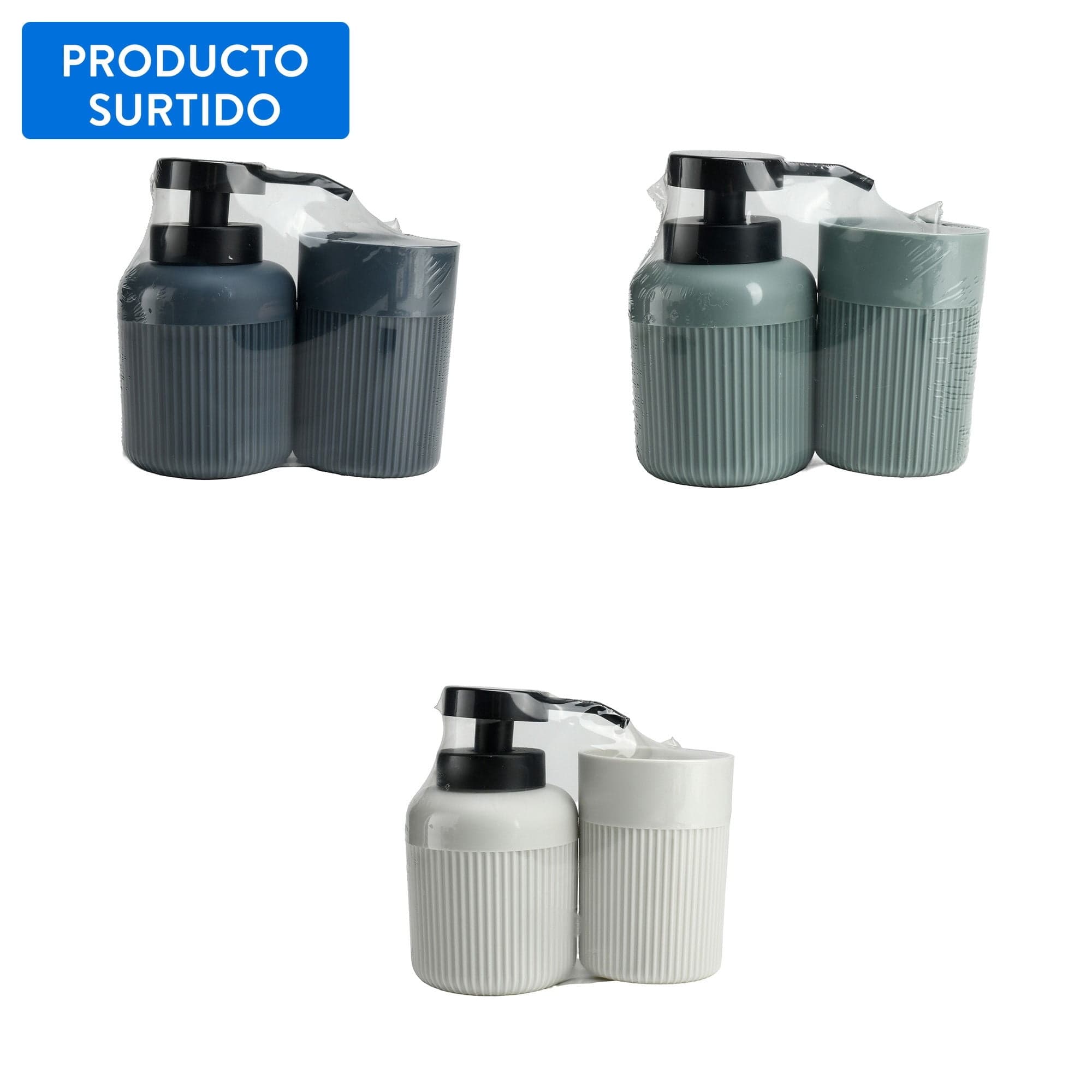 Set Dispensador Plastico, producto surtido 1 un