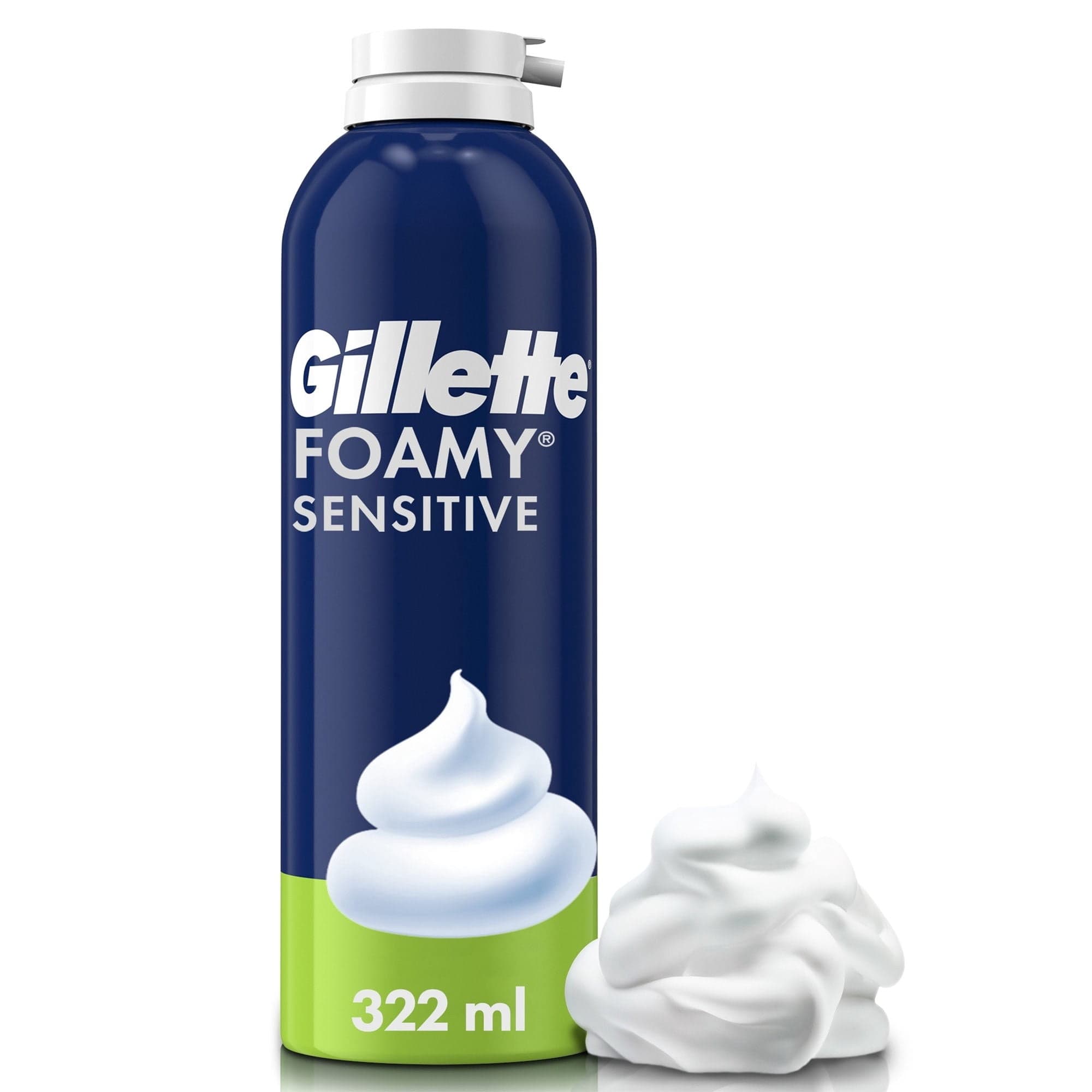 Espuma de Afeitar Foamy Sensitive para Piel Sensible, 322 ml