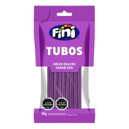 Regaliz Tubos Sabor Uva Dulce, 80 g