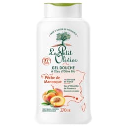 Gel de Ducha Le Petit Olivier al Agua de Oliva Durazno, 270 ml