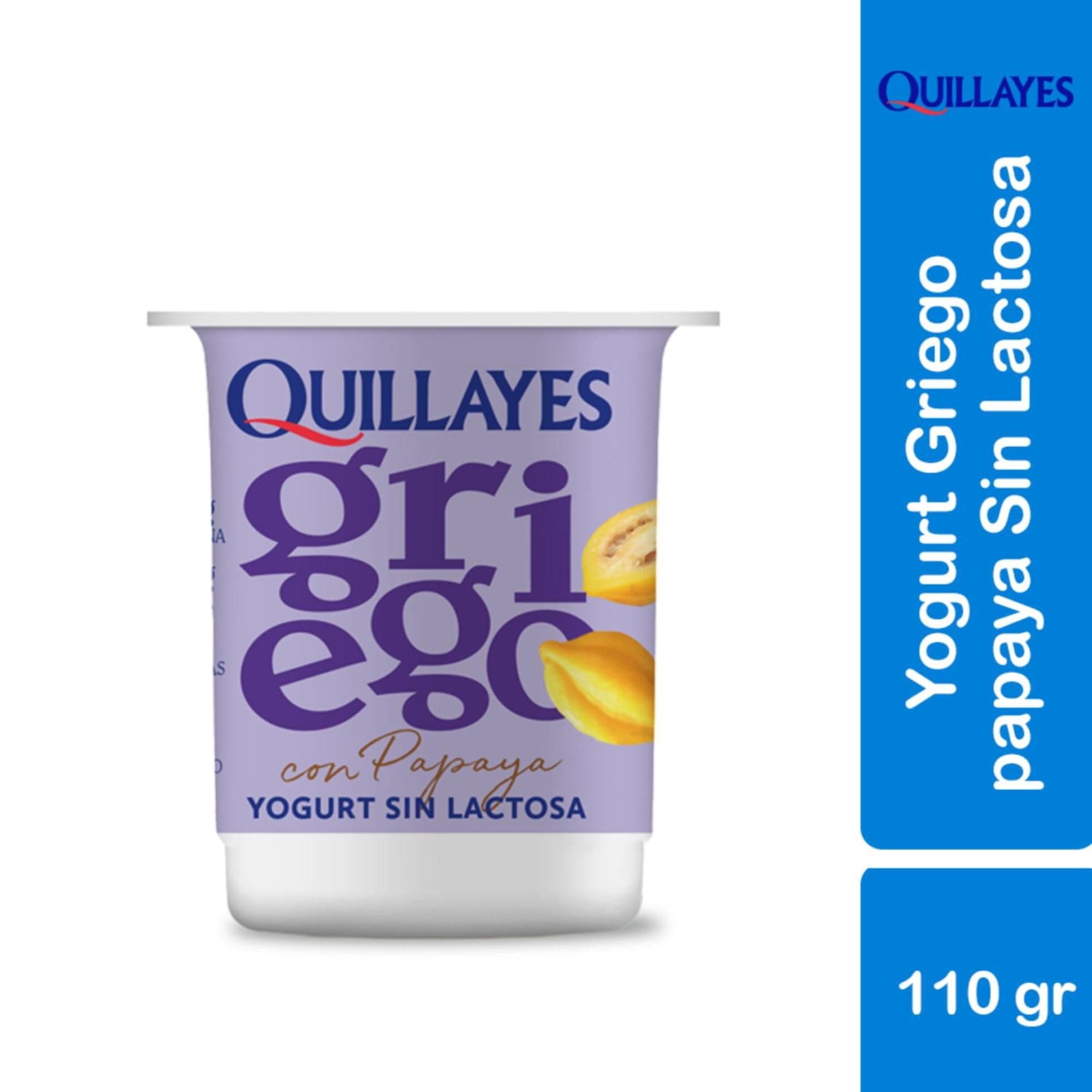 Yoghurt Griego sin lactosa con trozos Sabor Papaya Pote, 110 g