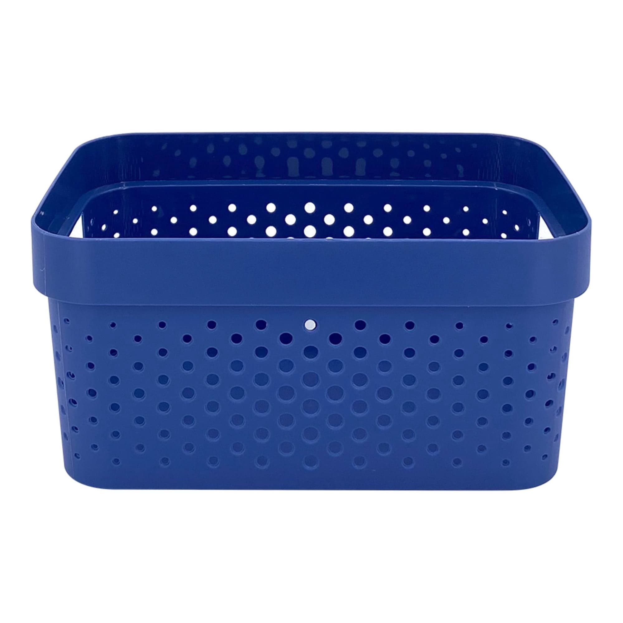Cesta Almacenamiento 4.5L plastico, Azul 1 un