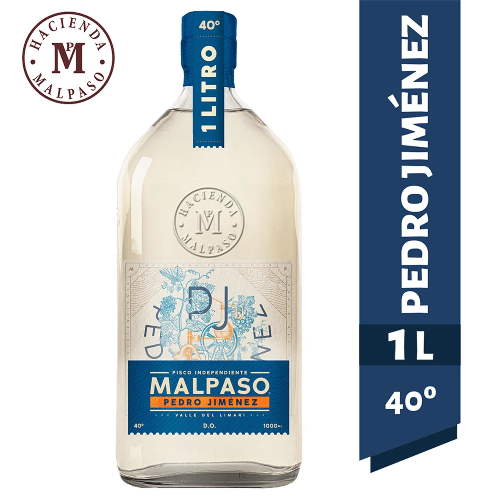 Pisco Pedro Jimenez 40o Botella, 1 L