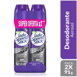Desodorante Spray Lady Speed Stick Speed Stick Carbon Absorb Pack Mujer, g g