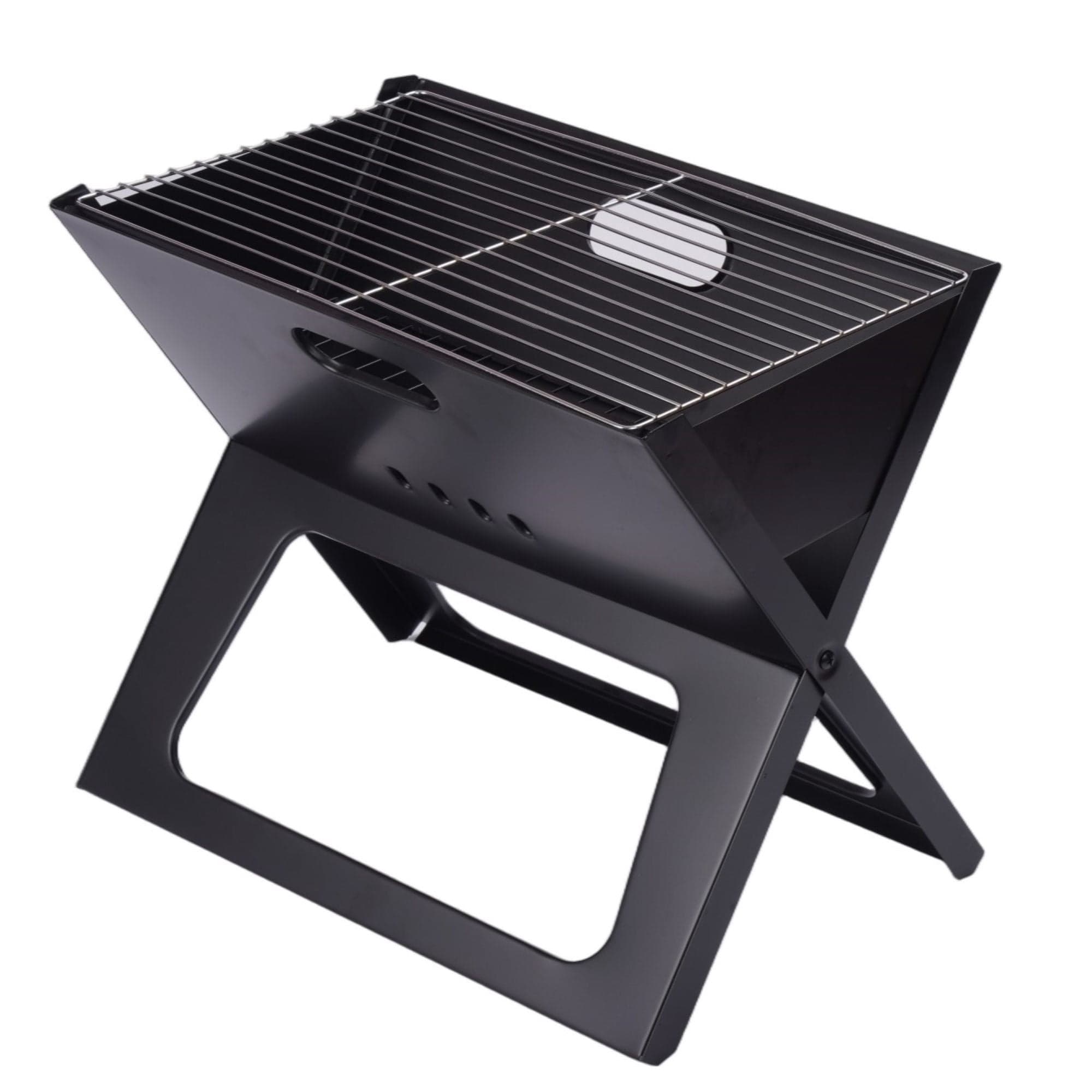 Parrilla a carbon plegable 44x39 cm