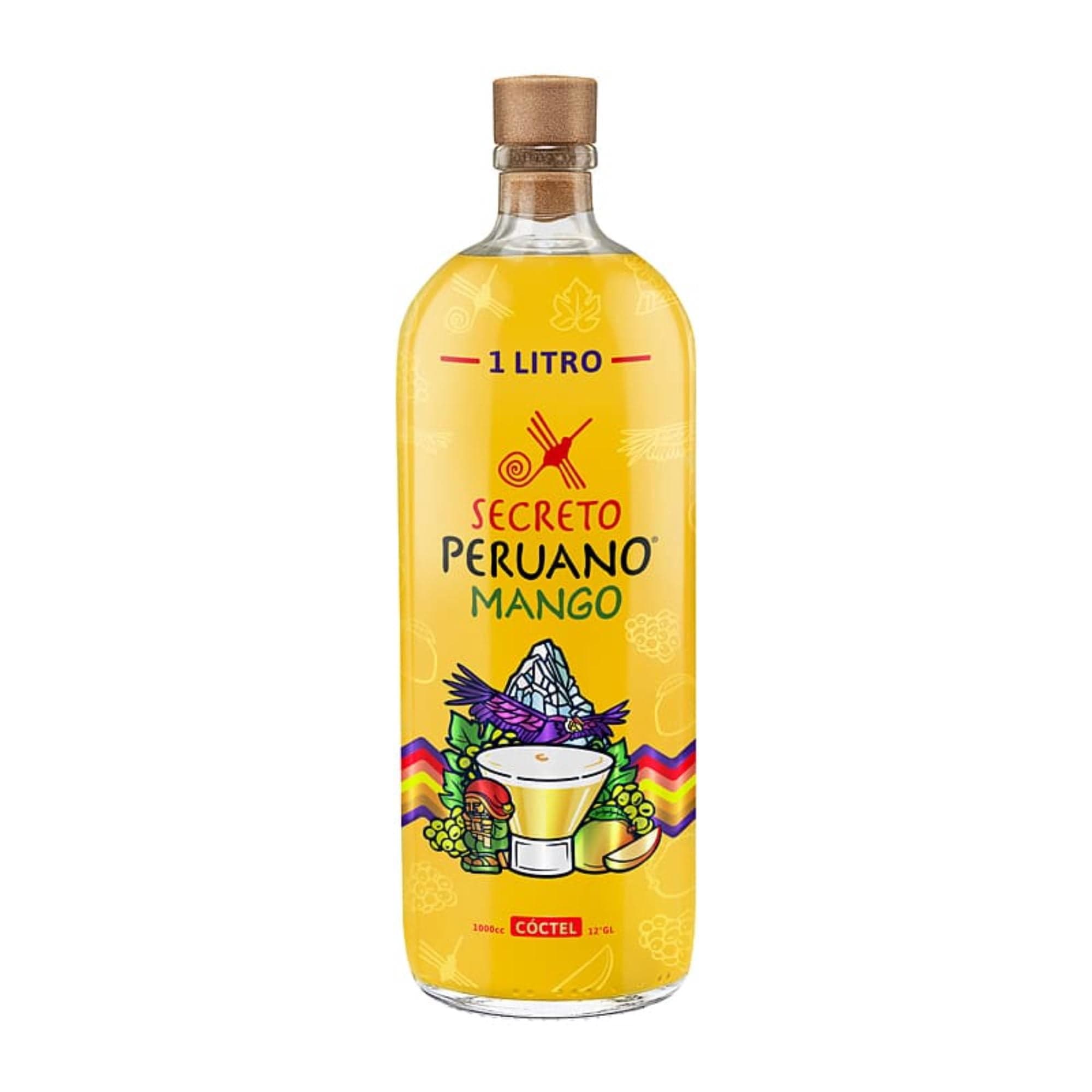 Coctel Pisco Sour Mango 12o Botella, 1 L