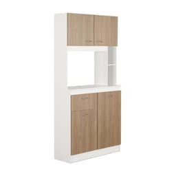 Mueble Cocina 4 Puertas 1 Cajon Blanco Nogal