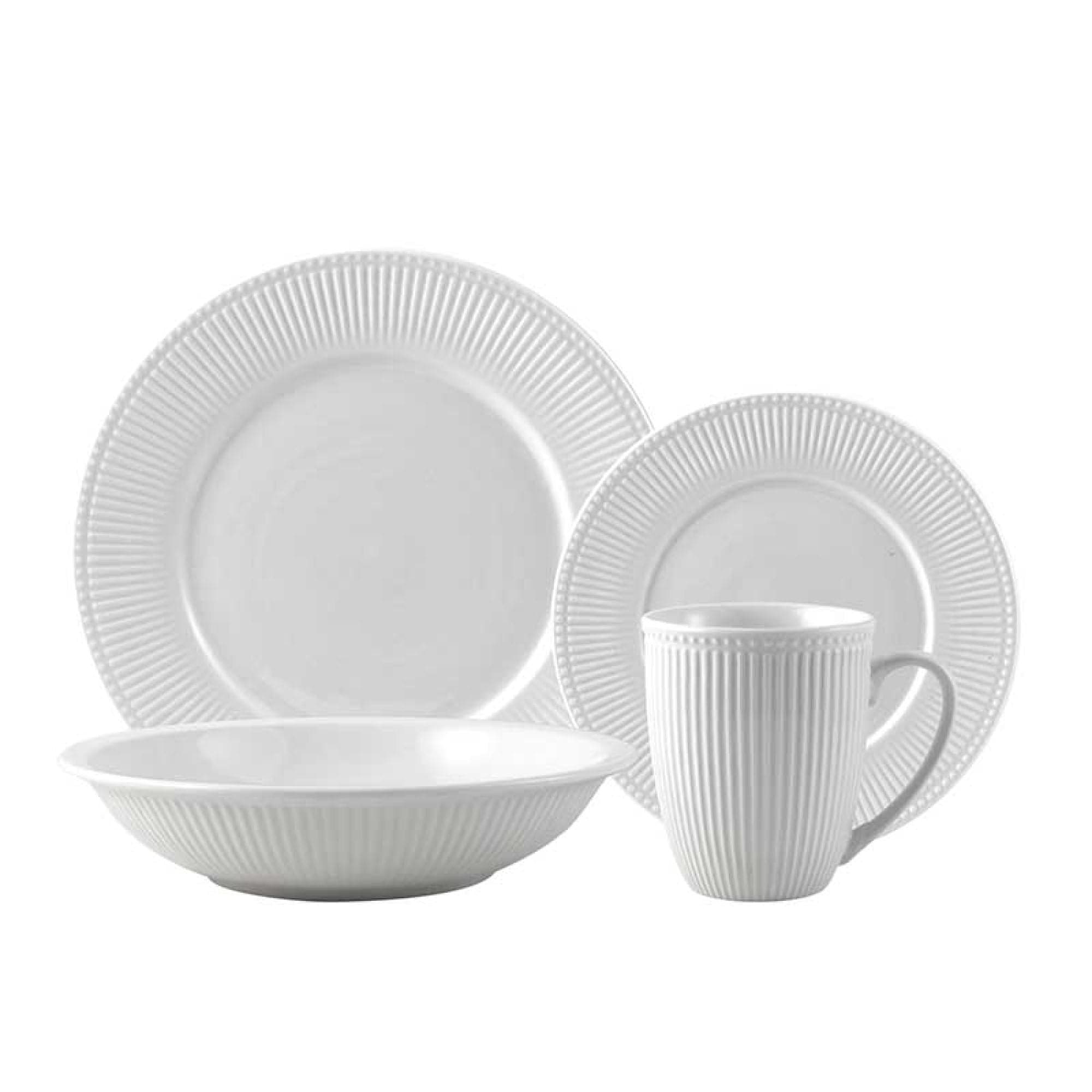 Juego de Loza Emboss 16 Piezas Porcelana, 1 Un