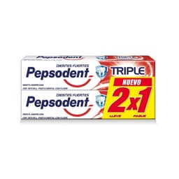 Pasta Dental Pepsodent Triple Menta Americana Pack 2 Un, 180 g