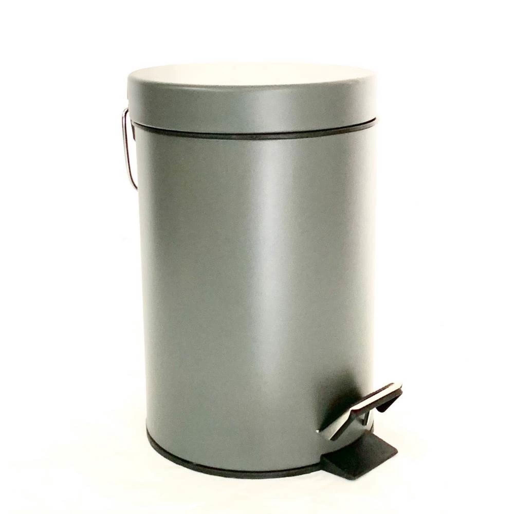 Basurero Cromado 3 Litros Gris 25.5x19cm