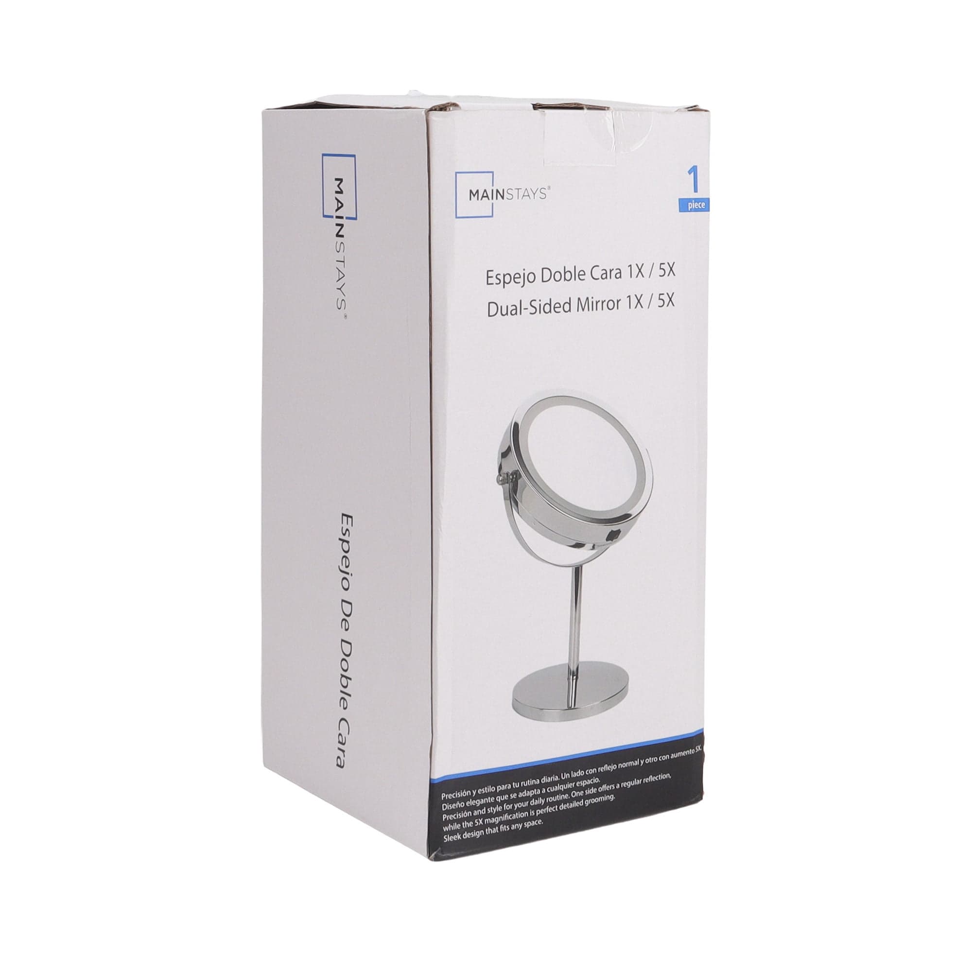 Espejo aumento y Lz 32x17.5cm Metal