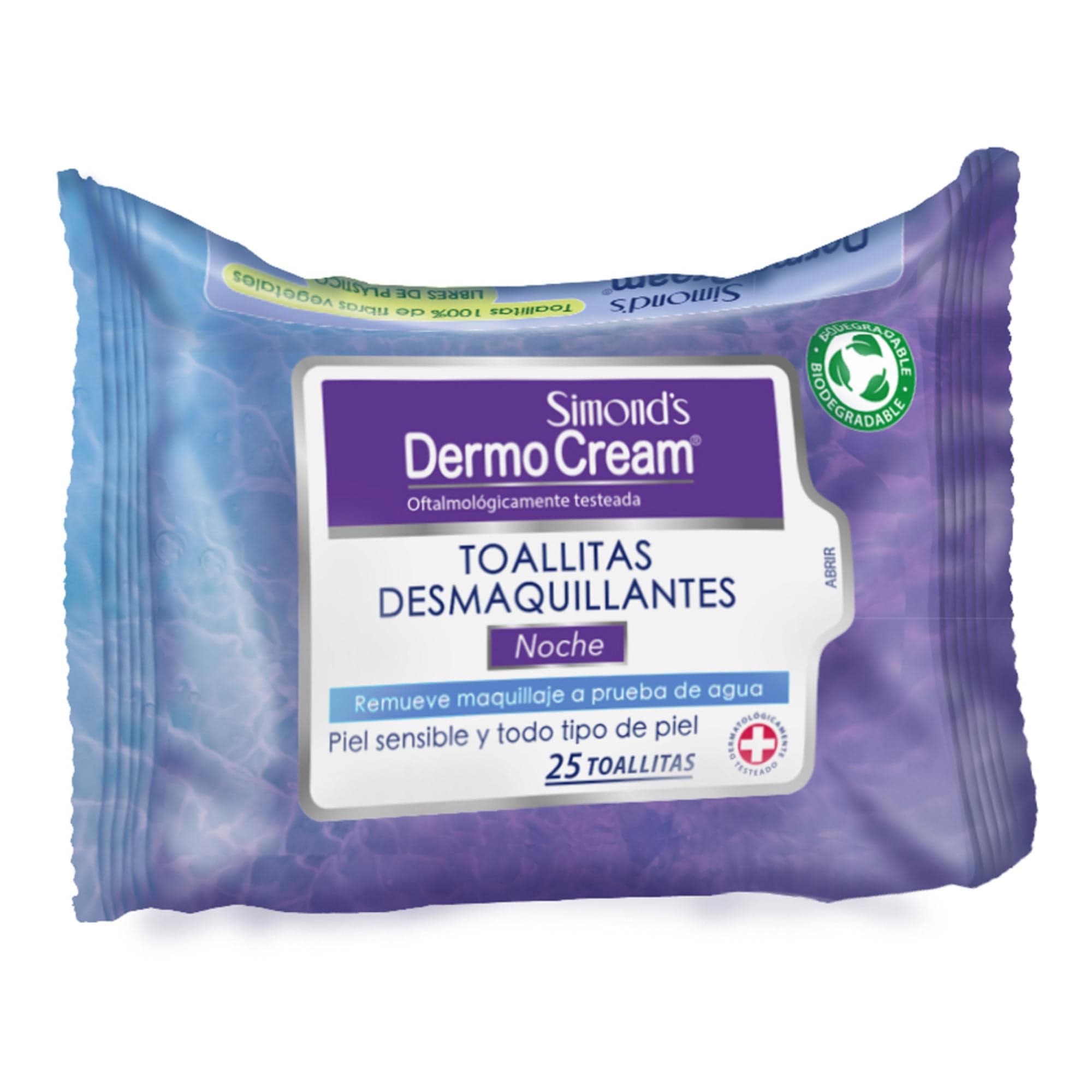 Toallas Desmaquillantes Simonds Dermocream Noche, 25 Un