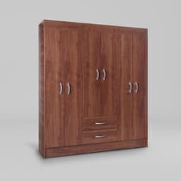 Closet Trancura 6 Puertas 2 Cajones Cerezo