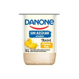 Yogurt Sin Azucar Anadida con Trozos de Papaya, 145 g