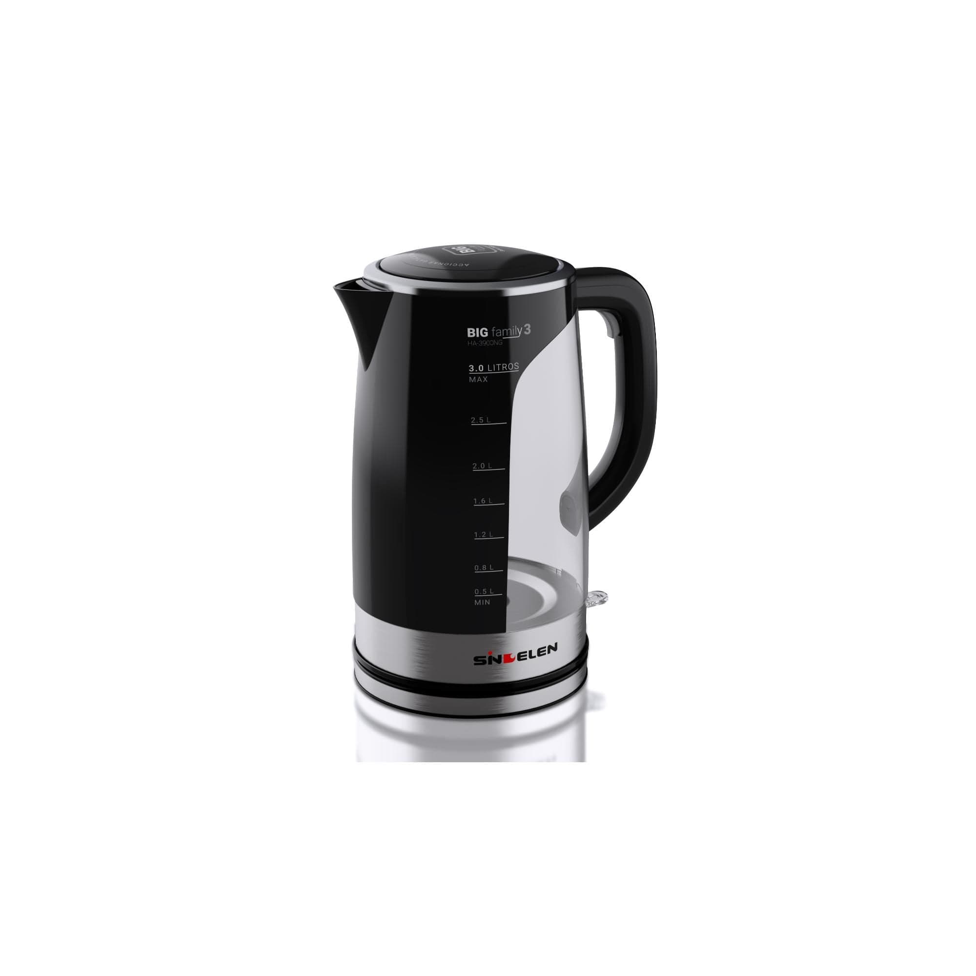 Hervidor De Agua 3 Litros Ha-3900Ng Negro Sindelen