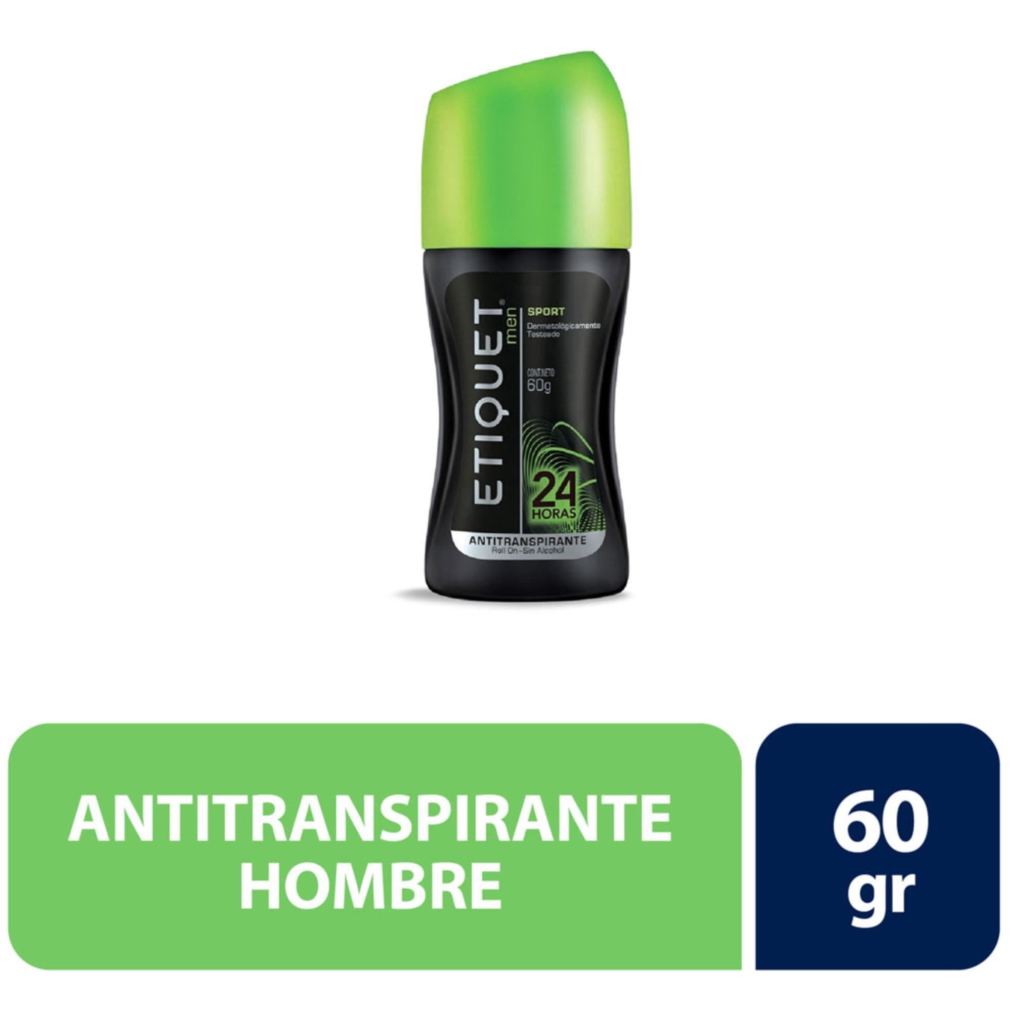Desodorante Roll-On Etiquet On Men Sport Hombre, 60 g