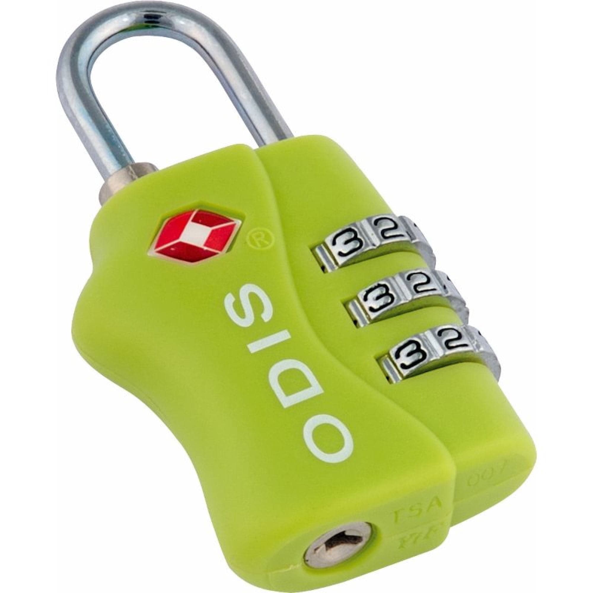 Candado TSA 33mm Verde bt Bronce Con Proteccion Plastica Odis