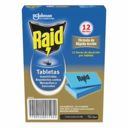 Insecticida Electrico Tabletas Mosquitos y Zancudos Recarga, 12 Un